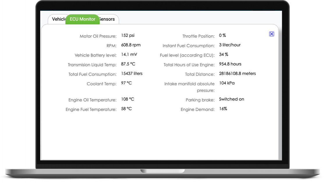 A screenshot of a desktop computer showing the Nexxo Fleet DVIR log on a fleet vehicle on a certain driver