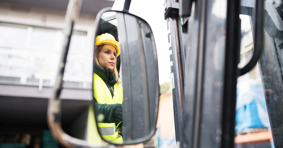 Truck Driver Rearview Mirror Female Optimus Fleet