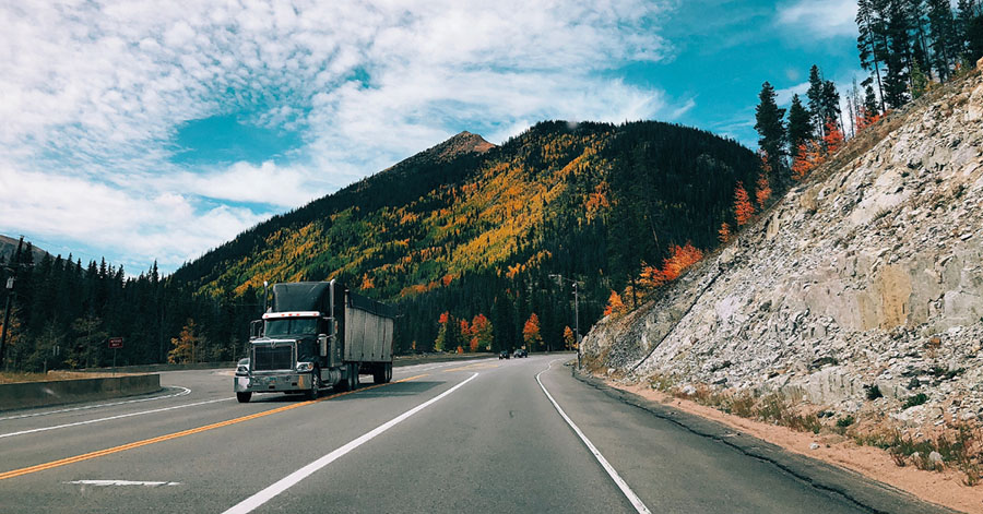 Truck in Mountains Optimus Fleet